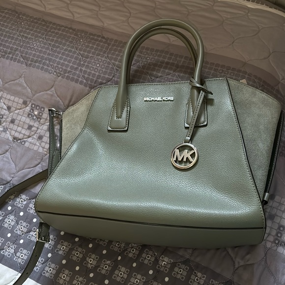 Michael Kors Bags Michael Kors Army Green Leather Handbag With